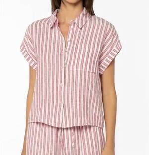 NEW VELVET HEART kirsty blouse in pink stripe